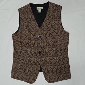 Vintage Ann Taylor Brocade Print Vest 8